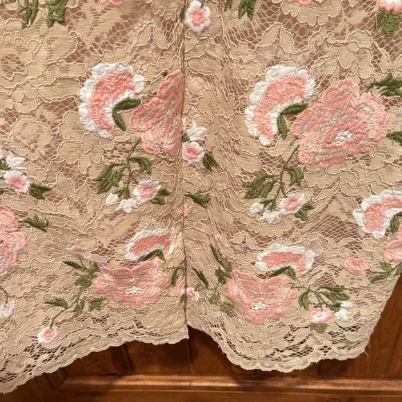 Calvin Klein Pink Floral Lace Mini Dress - Picture 8 of 11